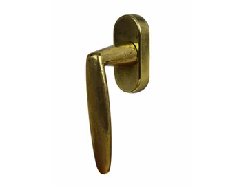 WING - DK brass window handle on rose by GIARA ART DESIGN-BRONZE - view 2